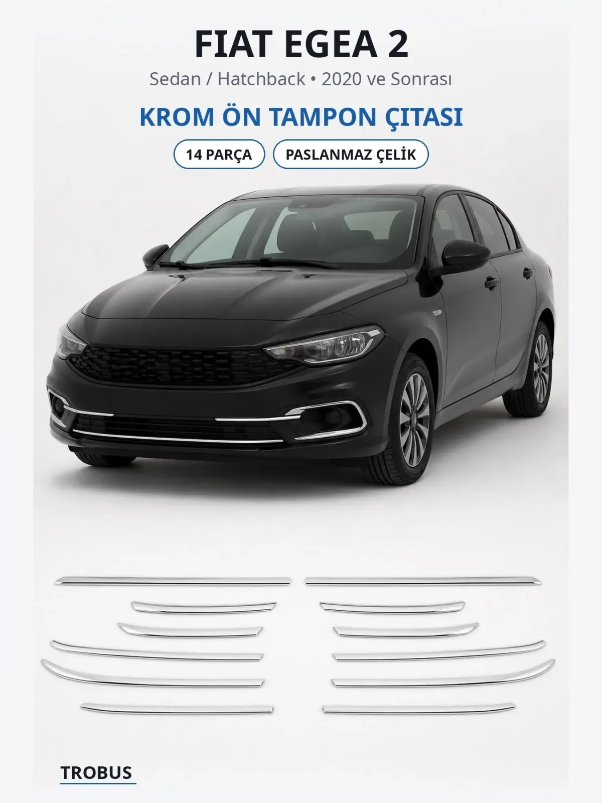 Fiat Egea 2 krom ön tampon çıtası 1