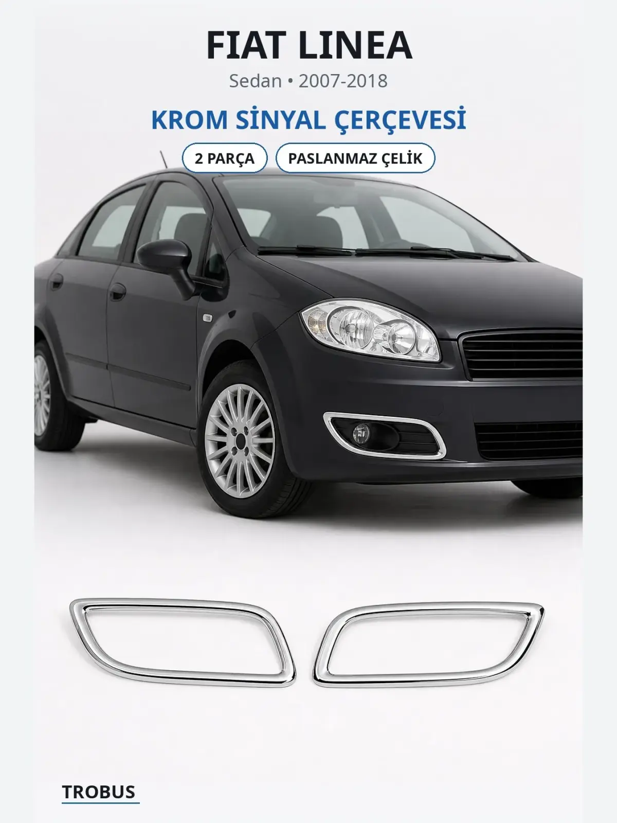 Fiat Linea krom sinyal çerçevesi 1