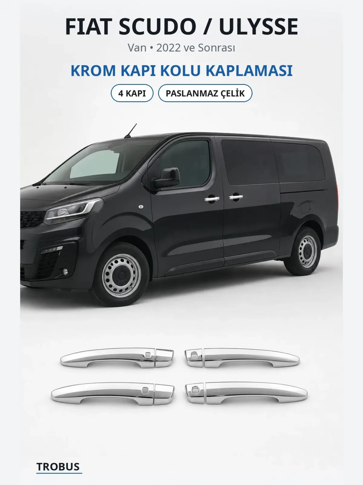 Fiat Scudo / Ulysse krom kapı kolu kaplaması 1