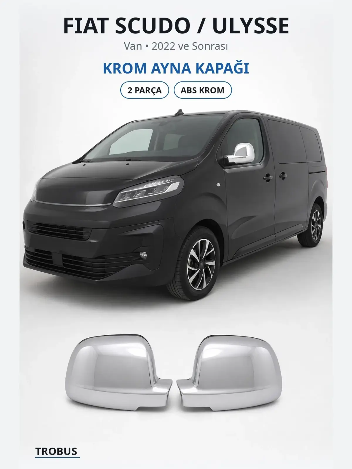 Fiat Scudo / Ulysse krom ayna kapağı 1