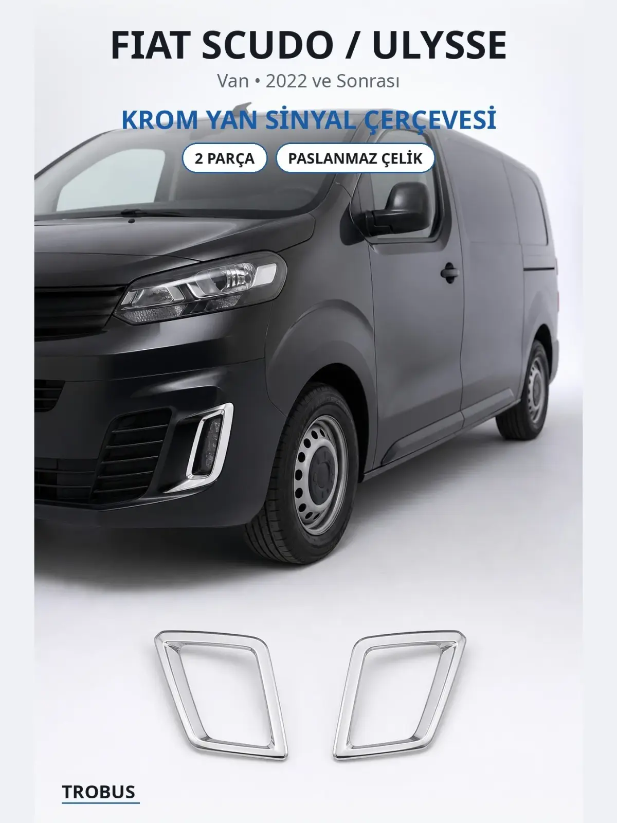 Fiat Scudo / Ulysse krom yan sinyal çerçevesi 1