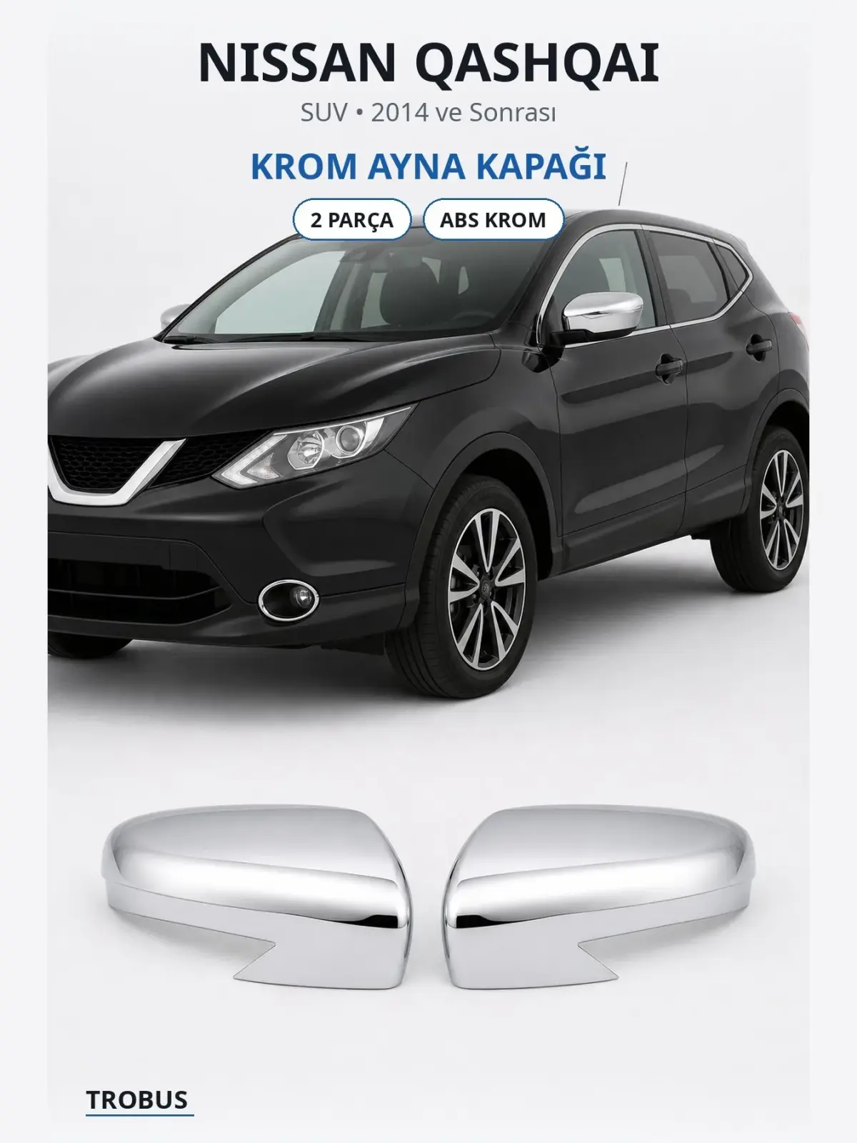 Nissan Qashqai krom ayna kapağı 1