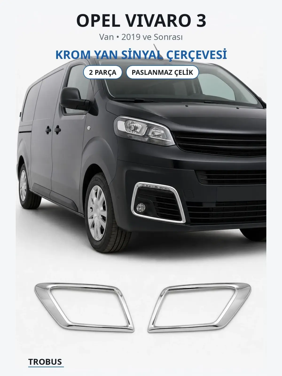Opel Vivaro 3 krom yan sinyal çerçevesi 1