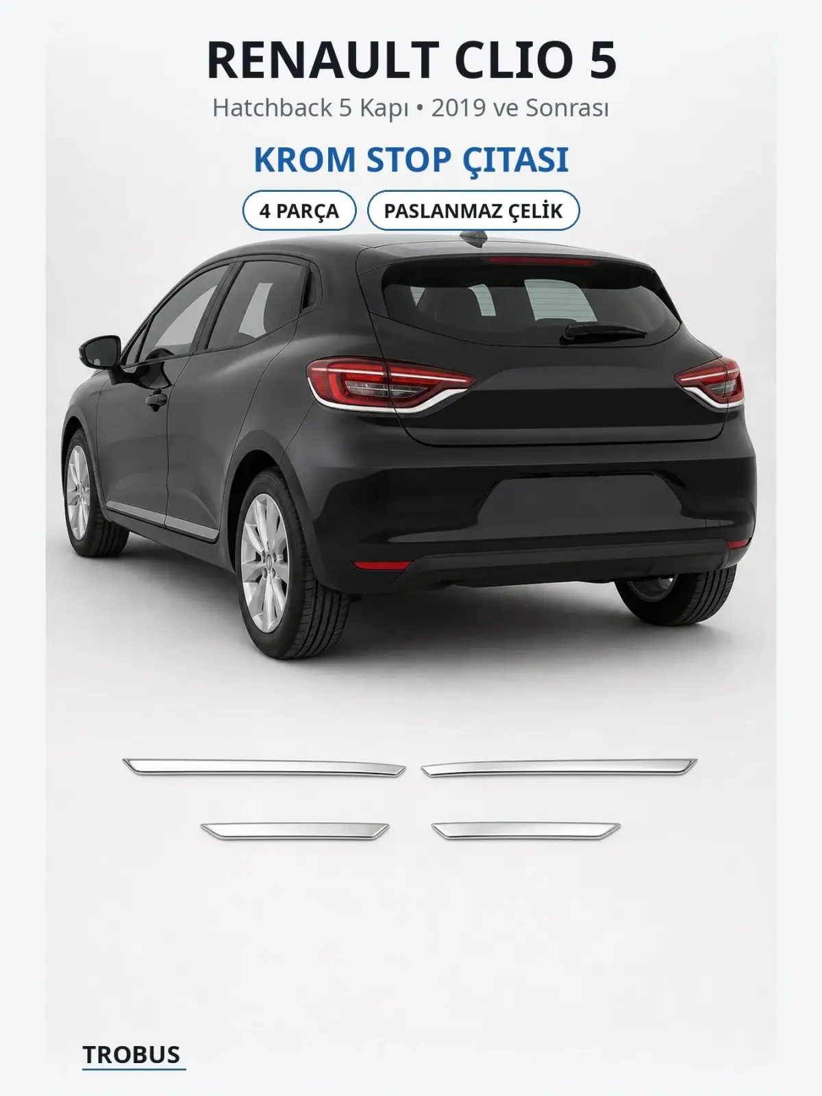 Renault Clio 5 krom stop çıtası 1