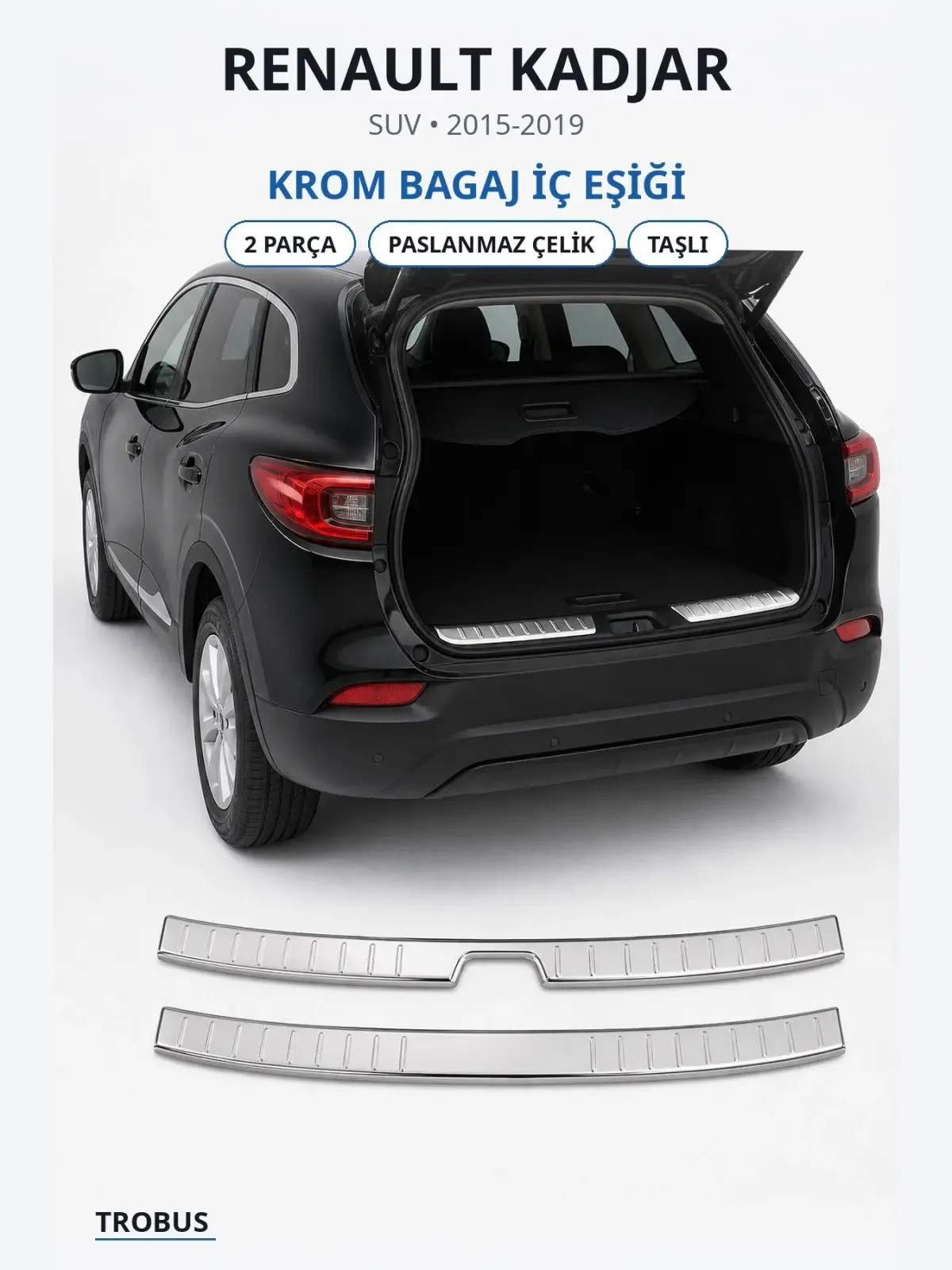 Renault Kadjar krom bagaj i̇ç eşiği 1