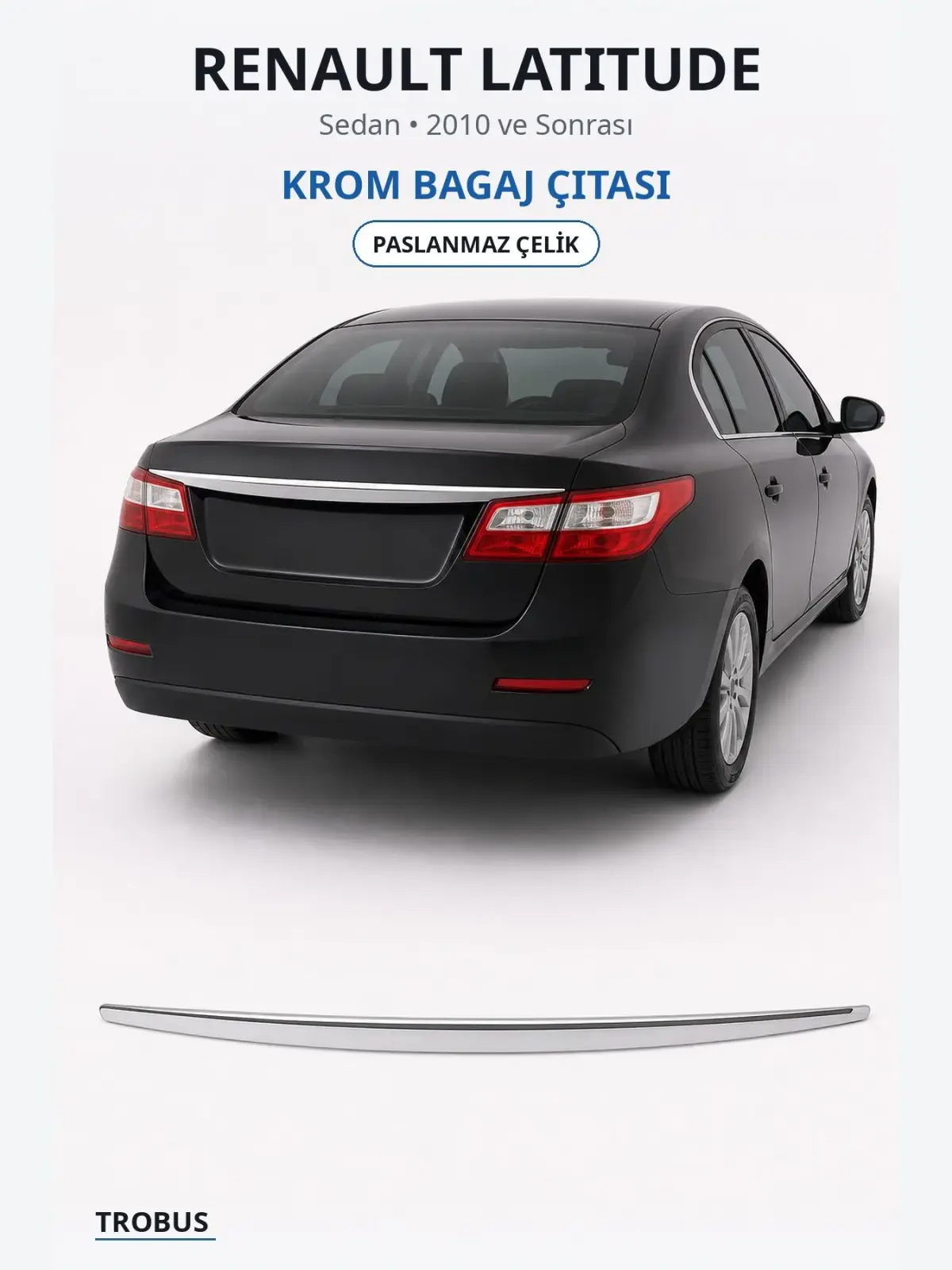 Renault Latitude krom bagaj çıtası 1
