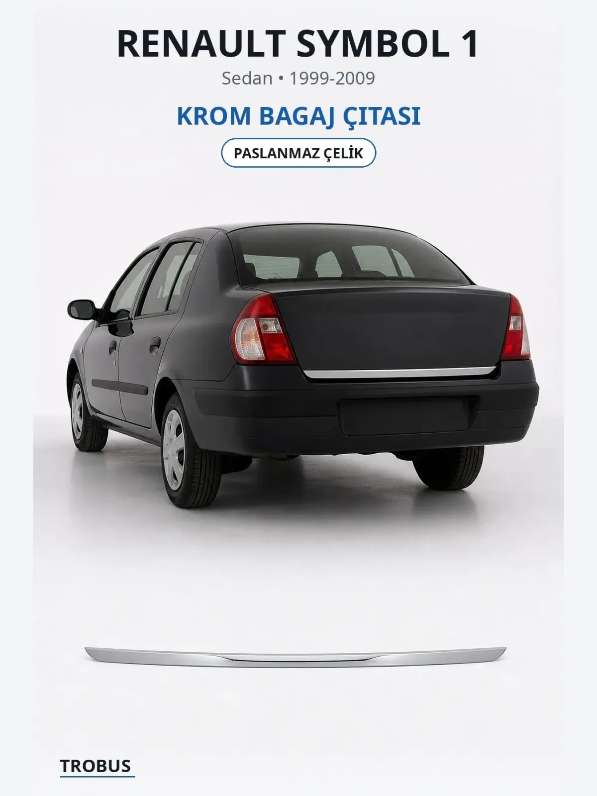 Renault Symbol 1 krom bagaj çıtası 1