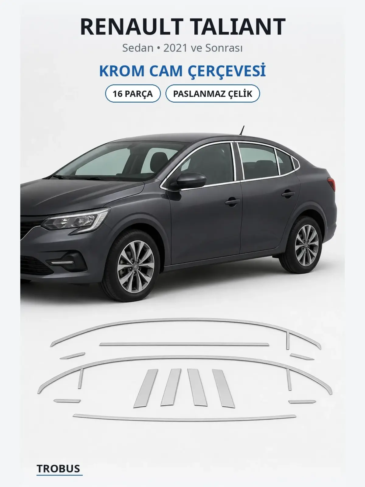 Renault Taliant krom cam çerçevesi 1