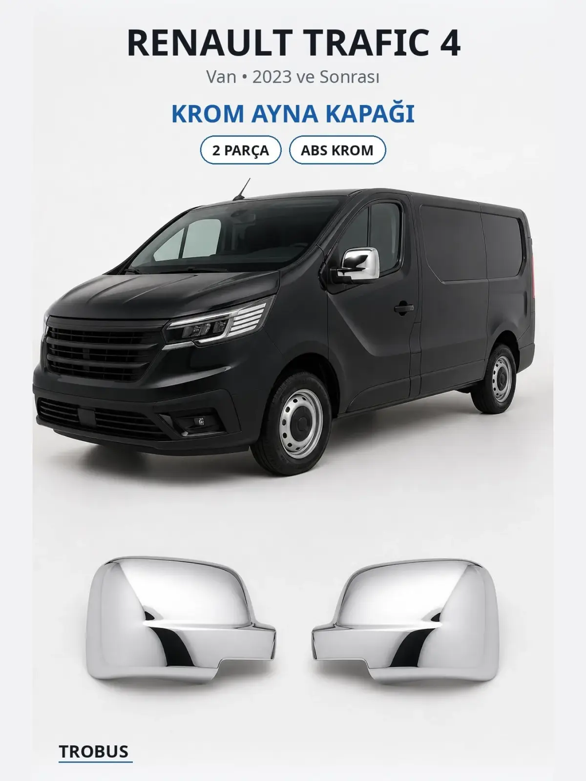 Renault Trafic 4 krom ayna kapağı 1