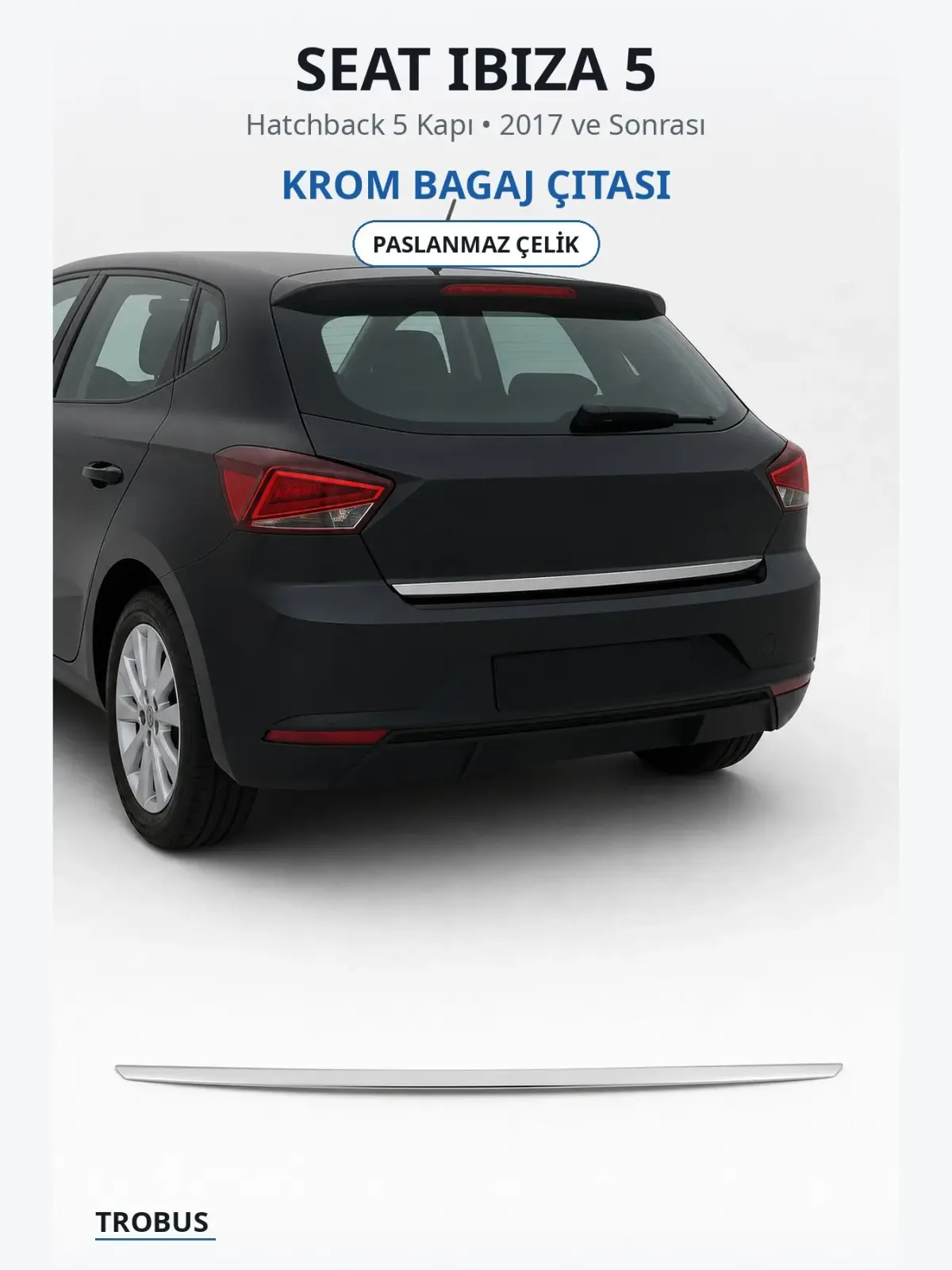 Seat Ibiza 5 krom bagaj çıtası 1