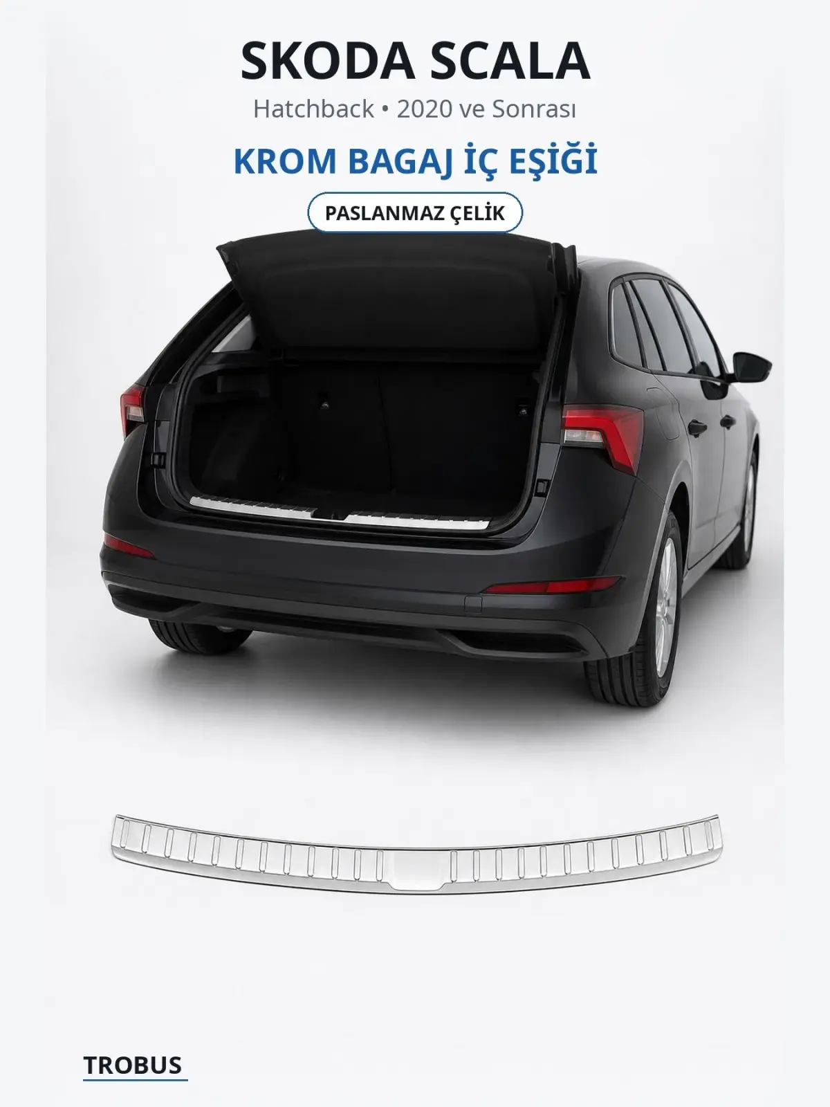 Skoda Scala krom bagaj i̇ç eşiği 1