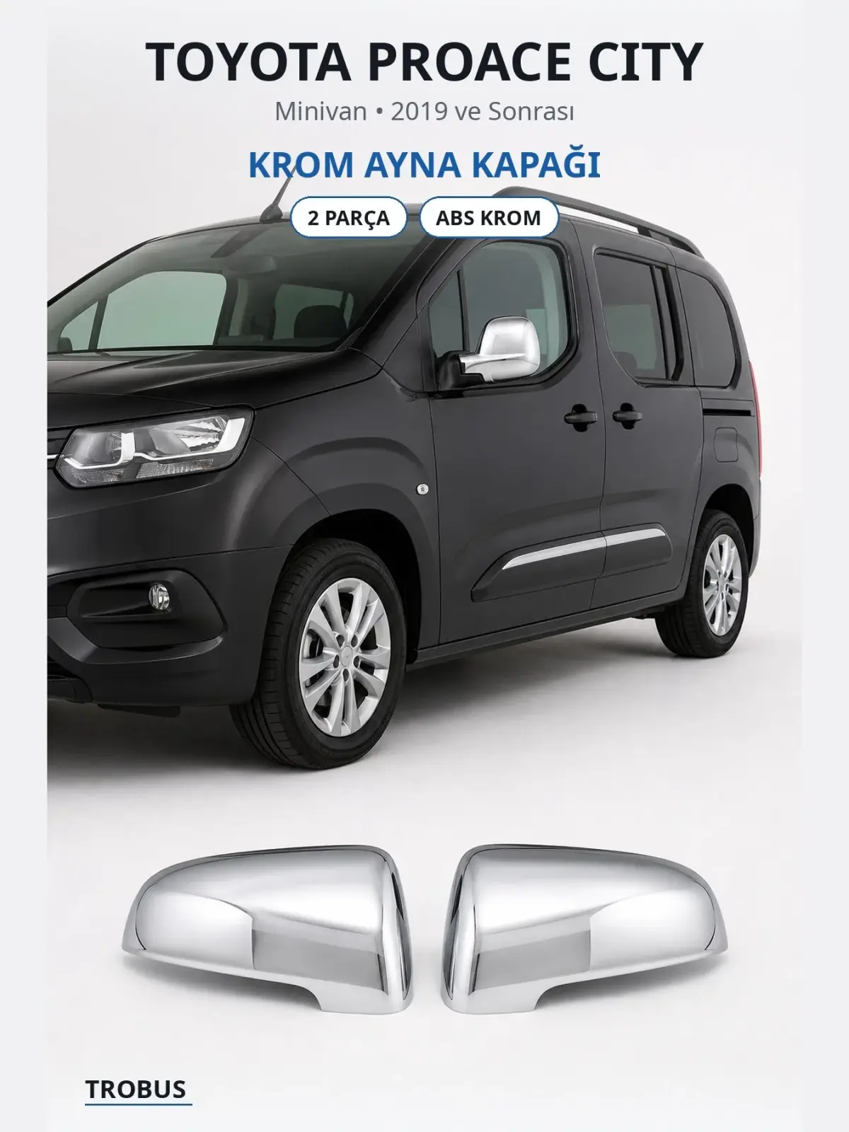 Toyota Proace City krom ayna kapağı 1
