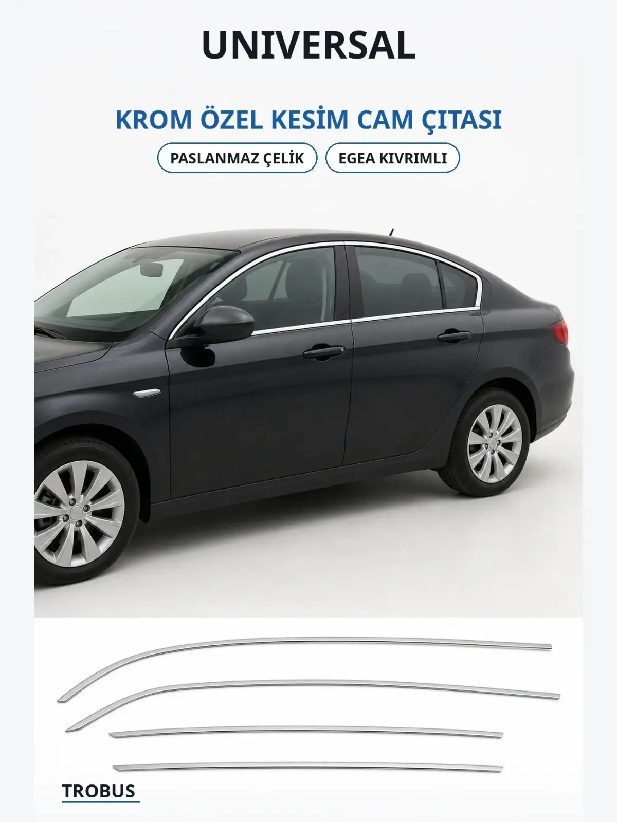 Universal krom özel kesim cam çıtası 1