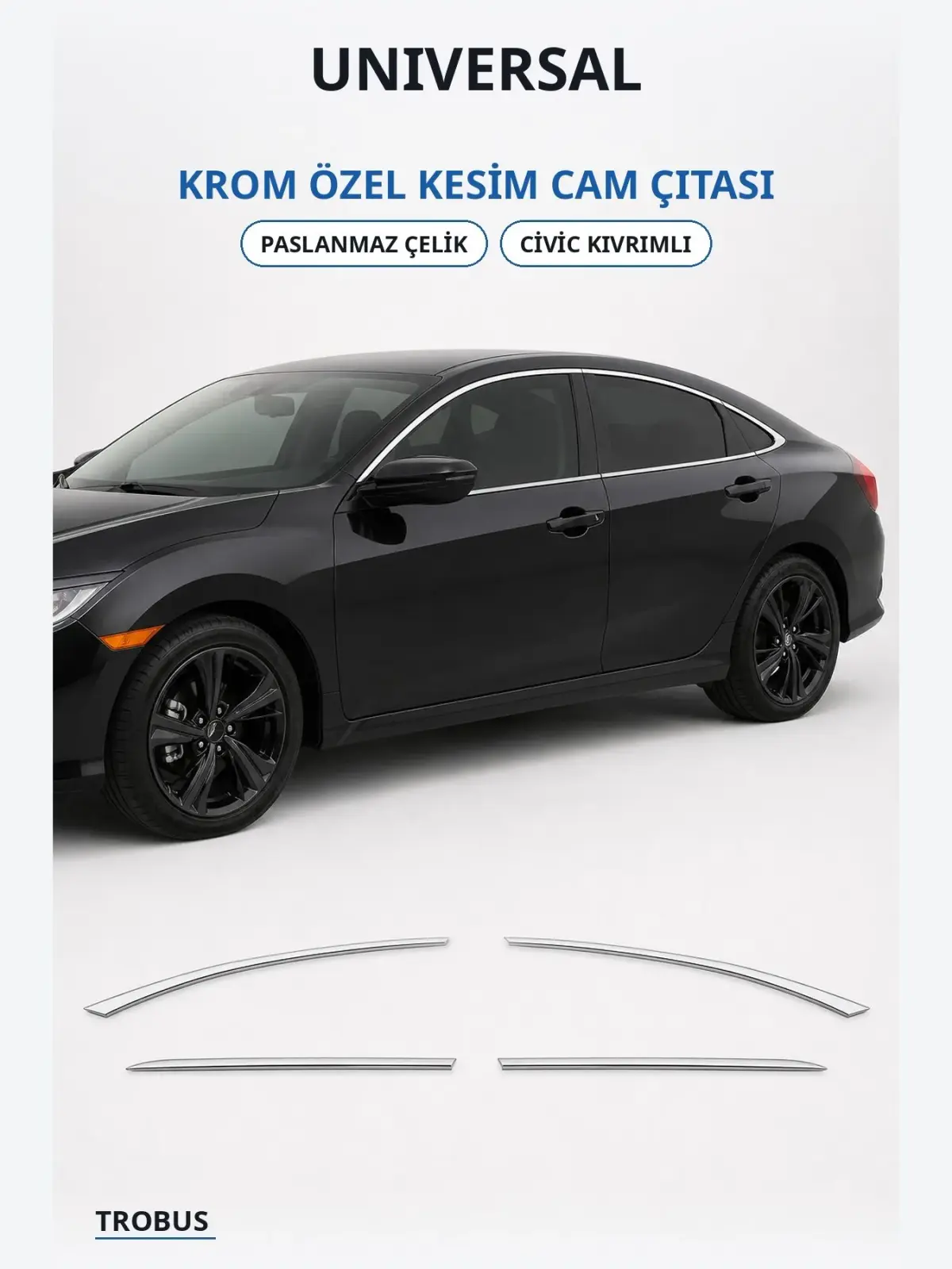 Universal krom özel kesim cam çıtası 1