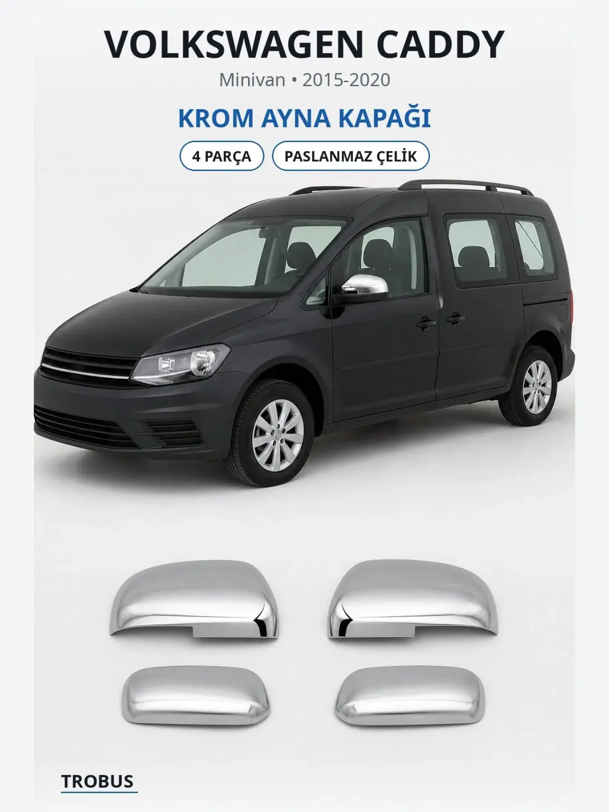 Volkswagen Caddy krom ayna kapağı 1
