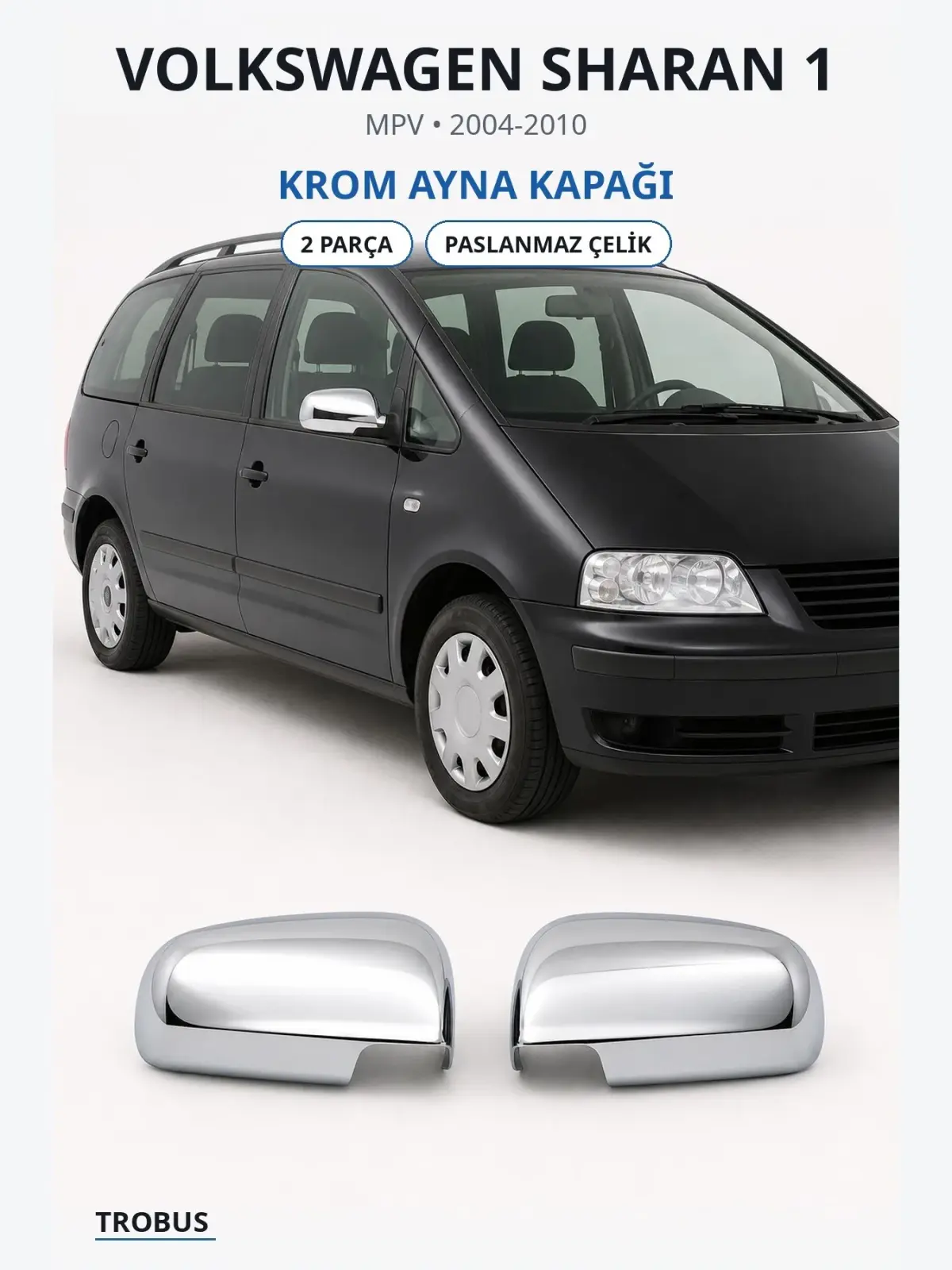 Volkswagen Sharan 1 krom ayna kapağı 1