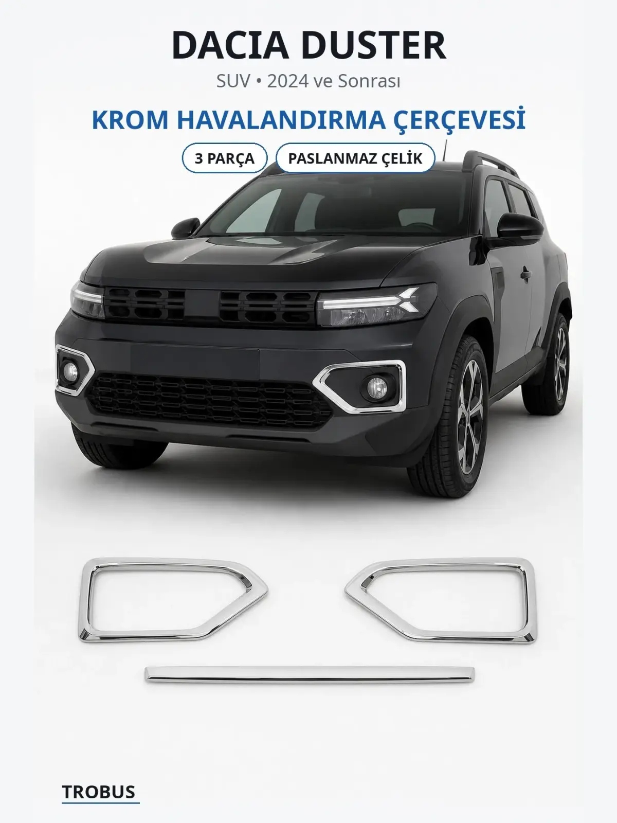 Dacia Duster krom havalandırma çerçevesi 1
