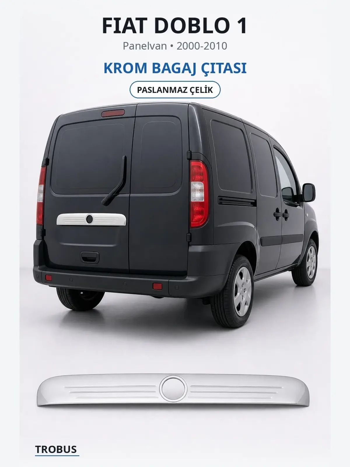 Fiat Doblo 1 krom bagaj çıtası 1