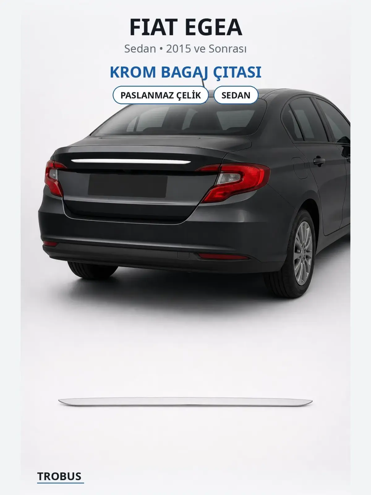 Fiat Egea krom bagaj çıtası 1