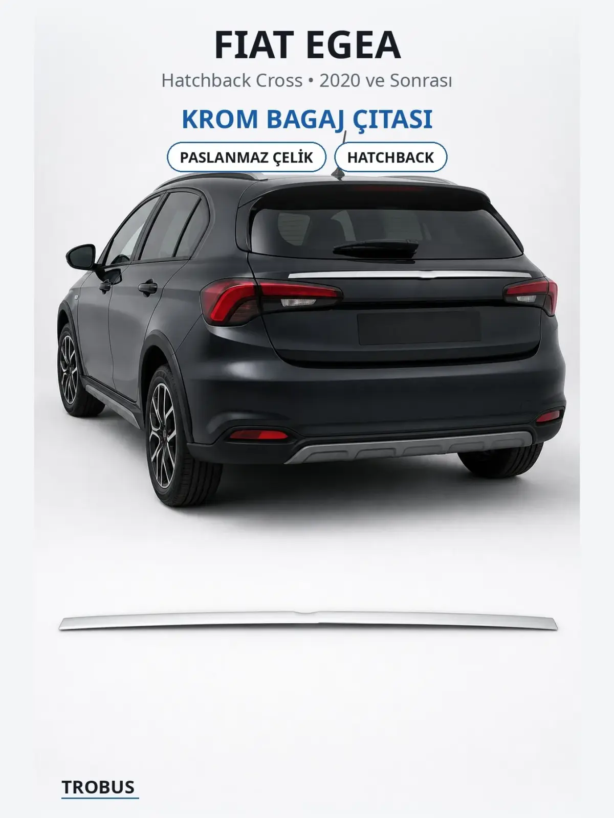 Fiat Egea krom bagaj çıtası 1