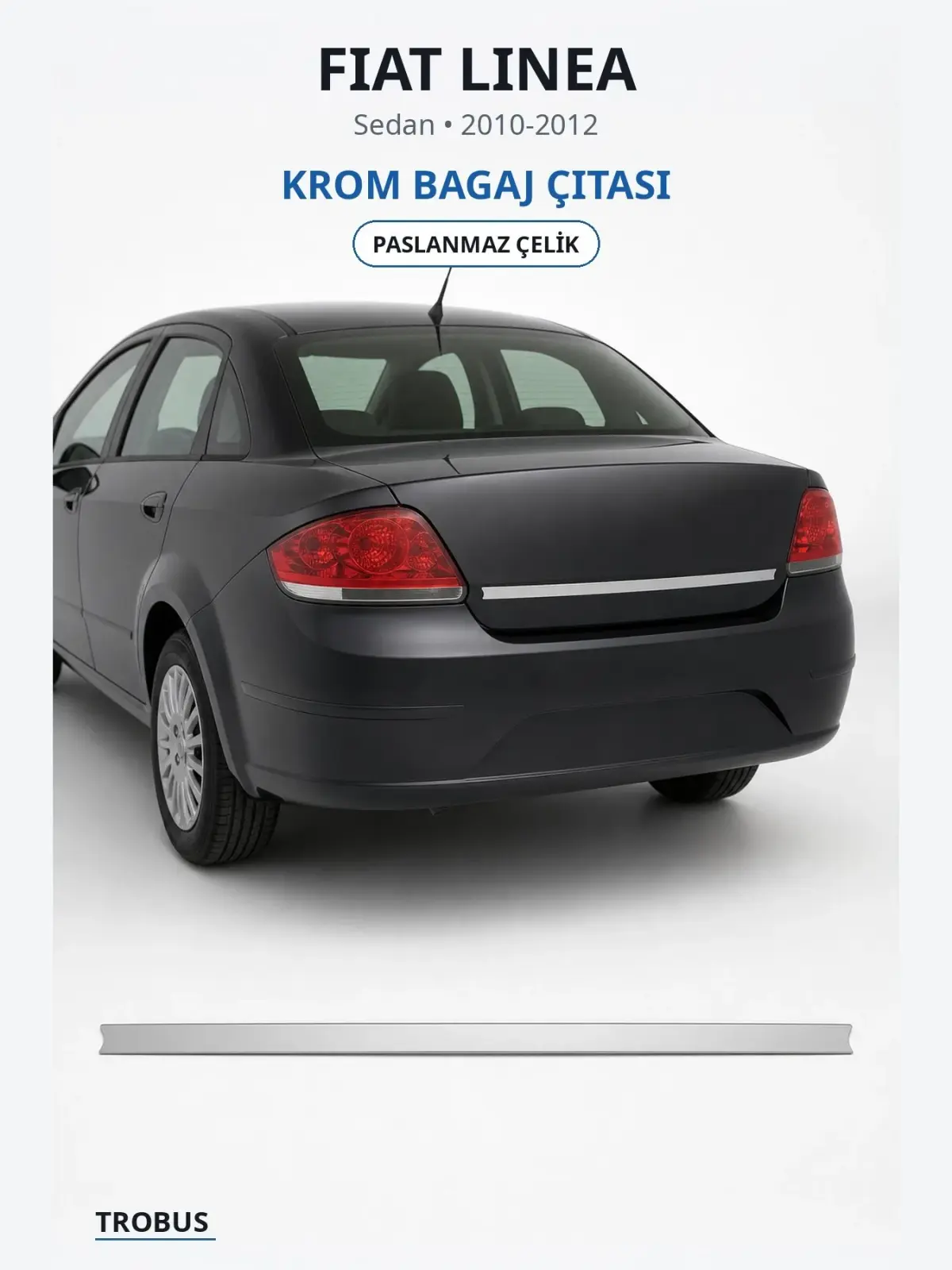 Fiat Linea krom bagaj çıtası 1