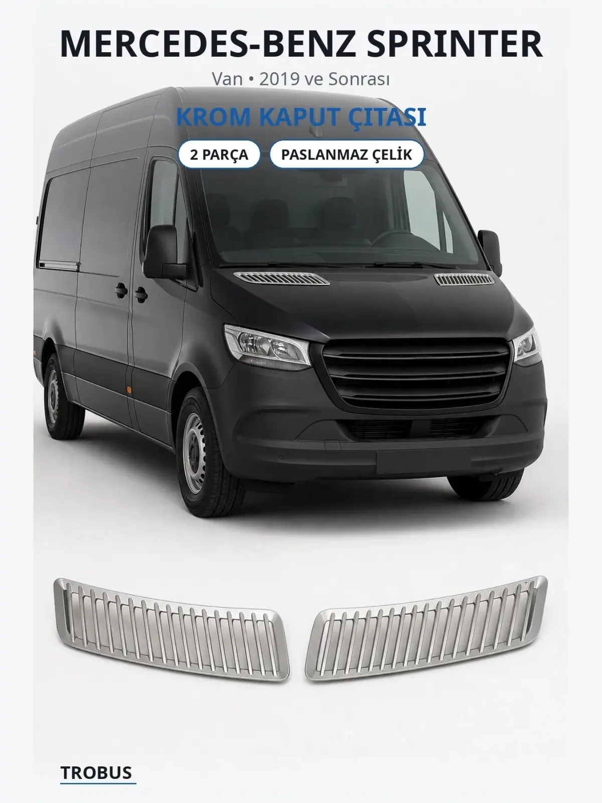 Mercedes-Benz Sprinter krom kaput çıtası 1
