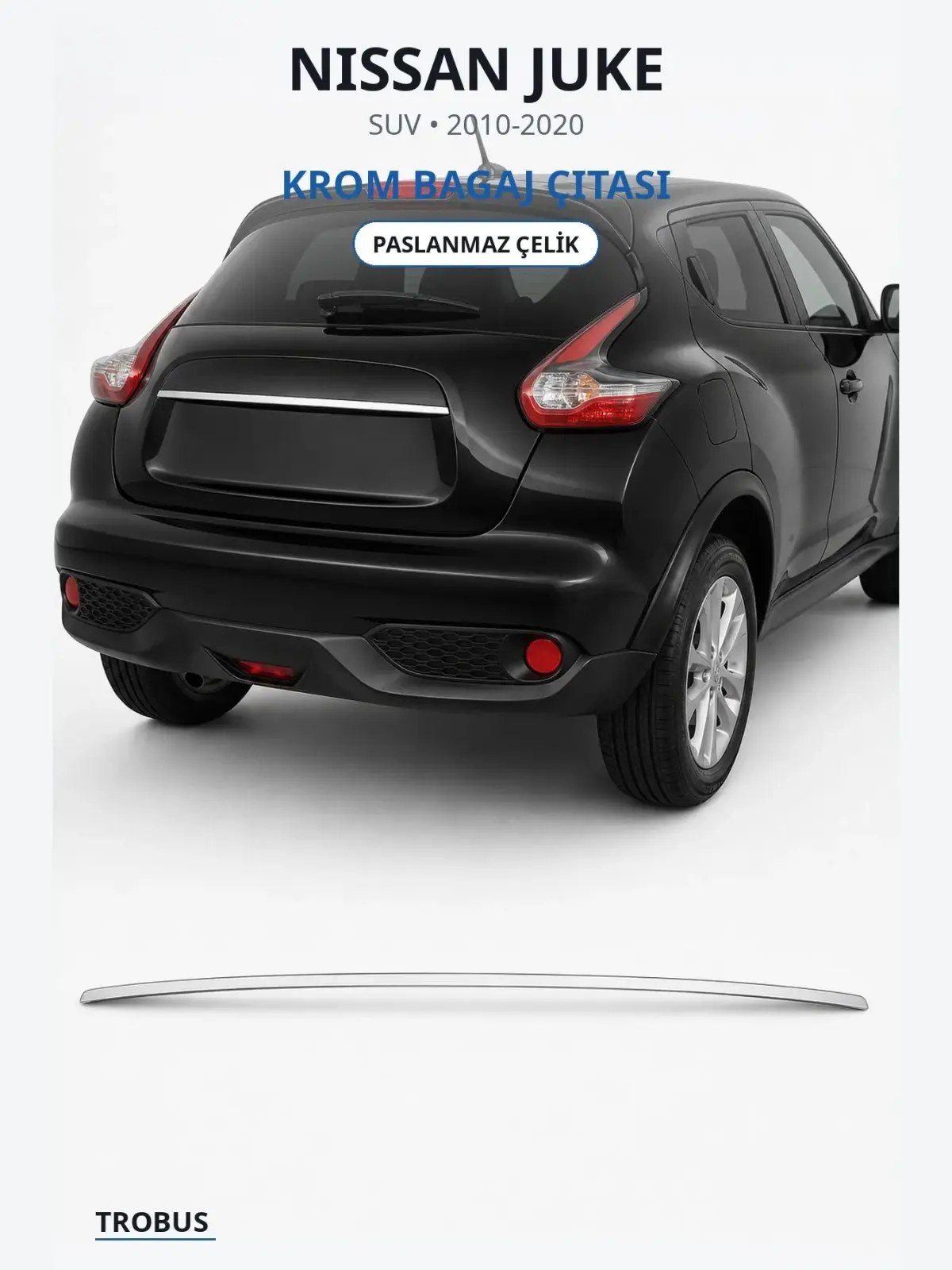 Nissan Juke krom bagaj çıtası 1