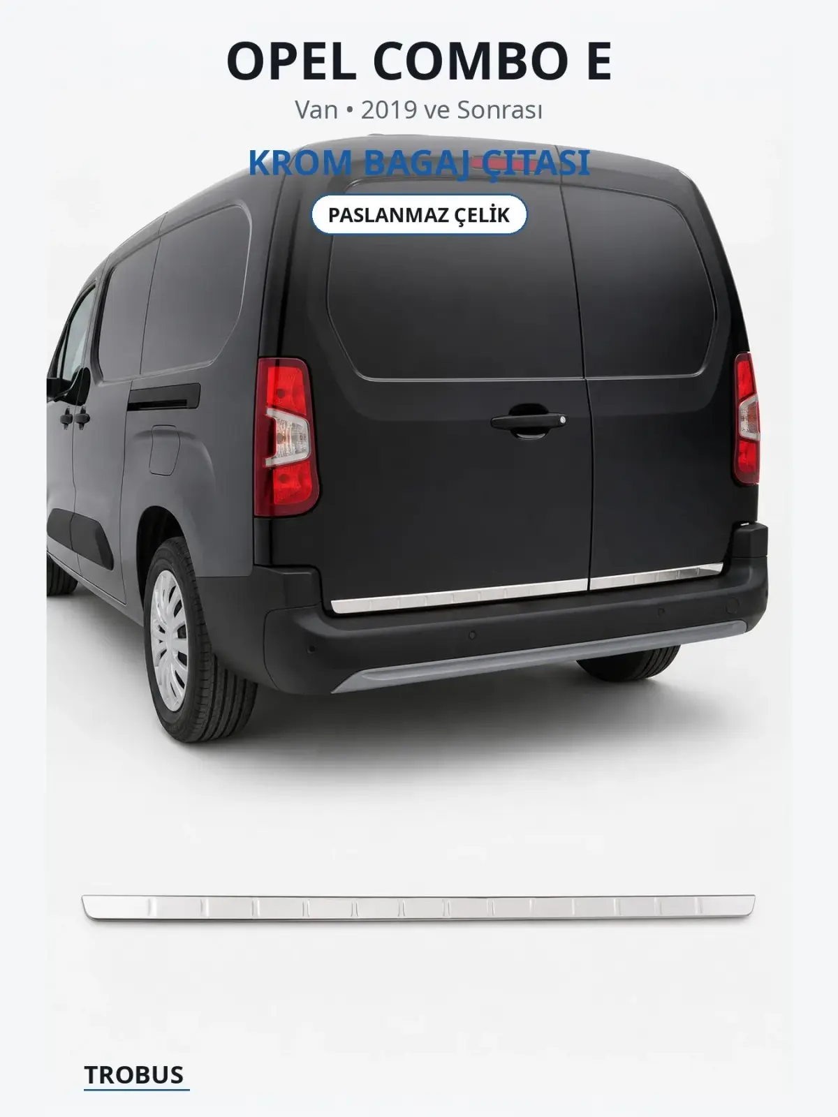 Opel Combo E krom bagaj çıtası 1