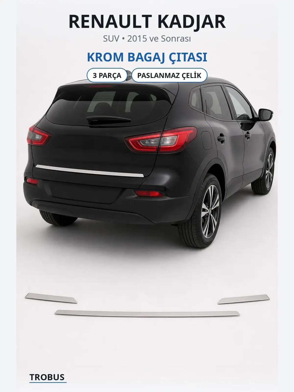 Renault Kadjar krom bagaj çıtası 1