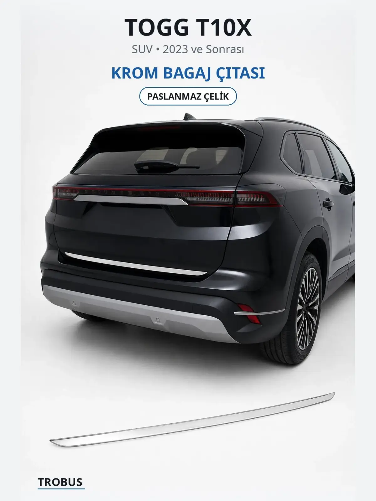 Togg T10X krom bagaj çıtası 1