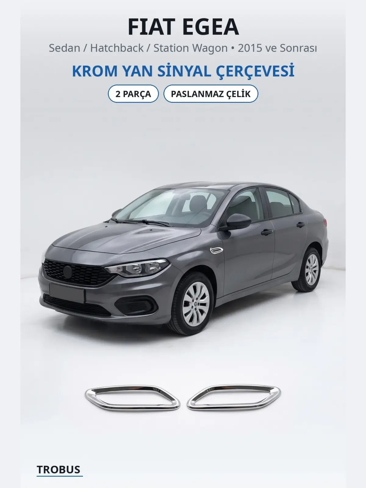 Fiat Egea krom yan sinyal çerçevesi 1