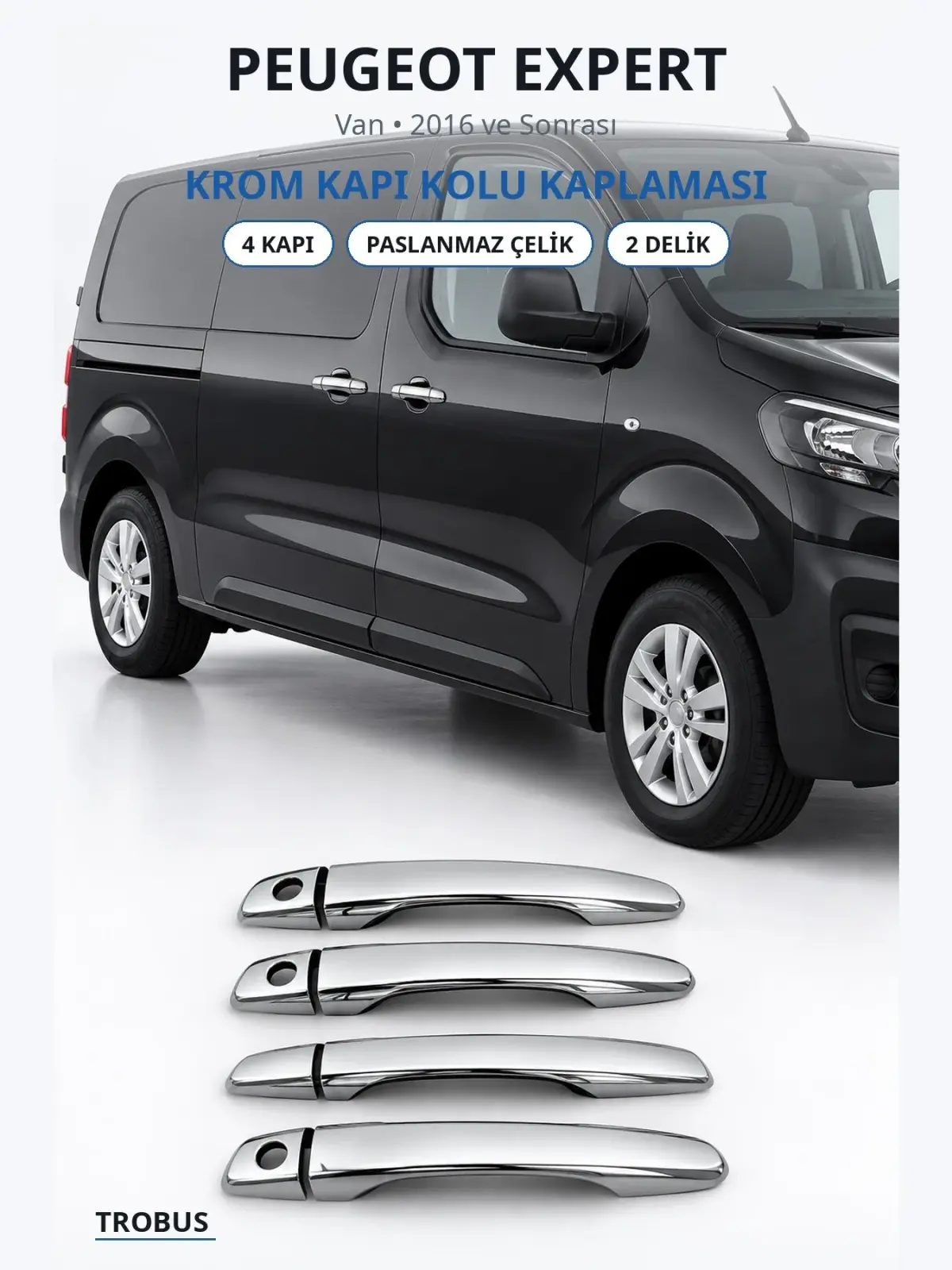 Peugeot Expert krom kapı kolu kaplaması 1