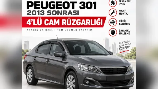 Peugeot 301 Koltuk Kılıfı ve Cam Rüzgarlığı: Access, Allure, 2018+