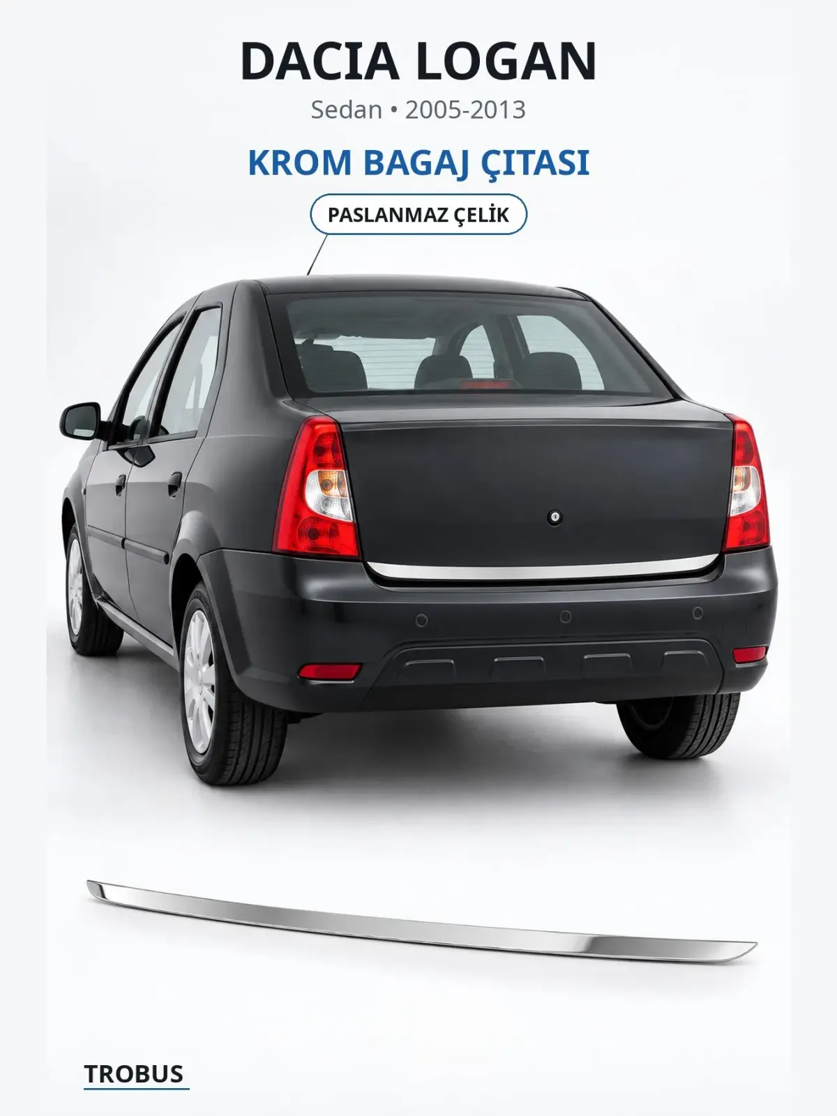 Dacia Logan krom bagaj çıtası 1