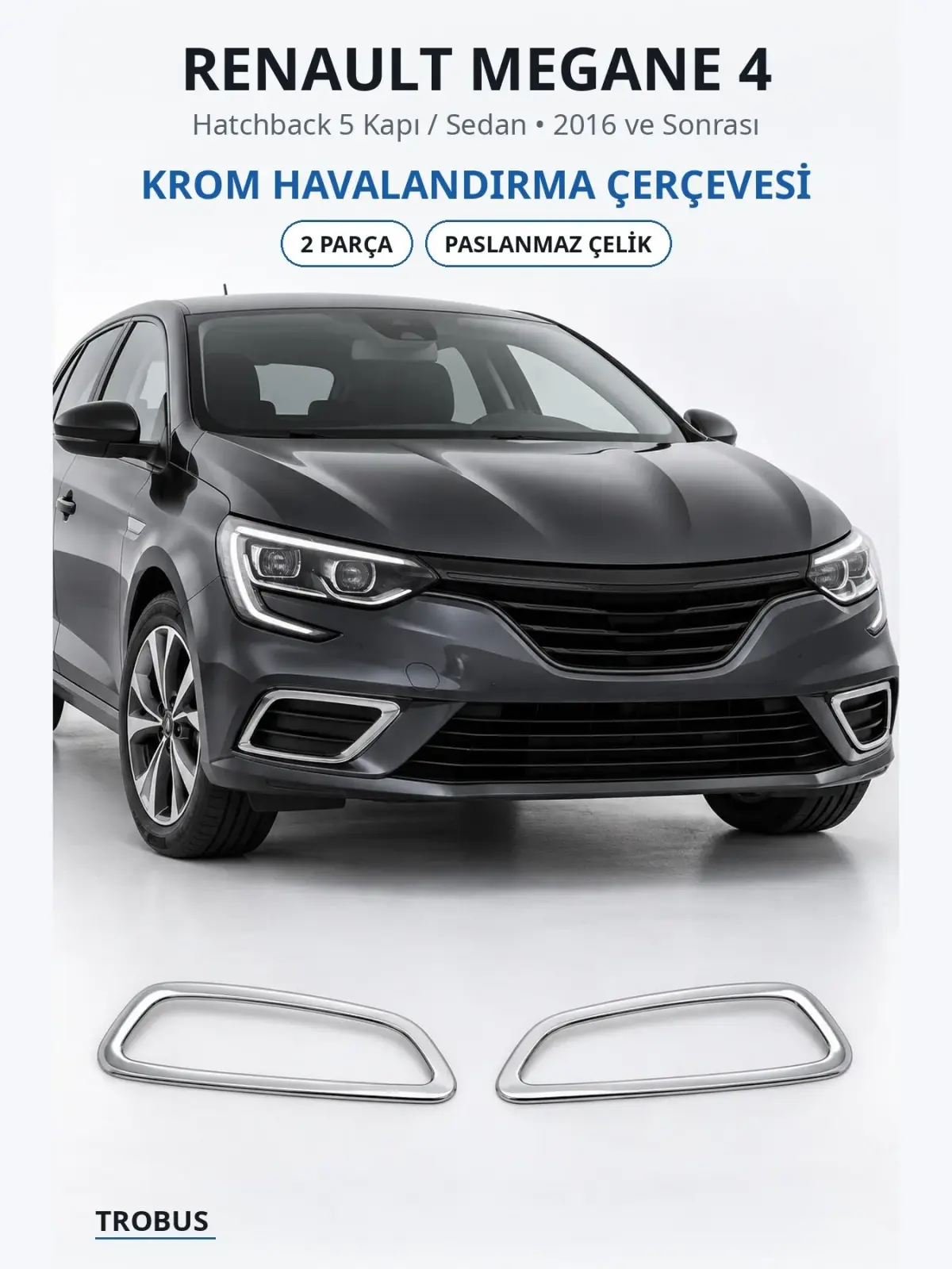 Renault Megane 4 krom havalandırma çerçevesi 1