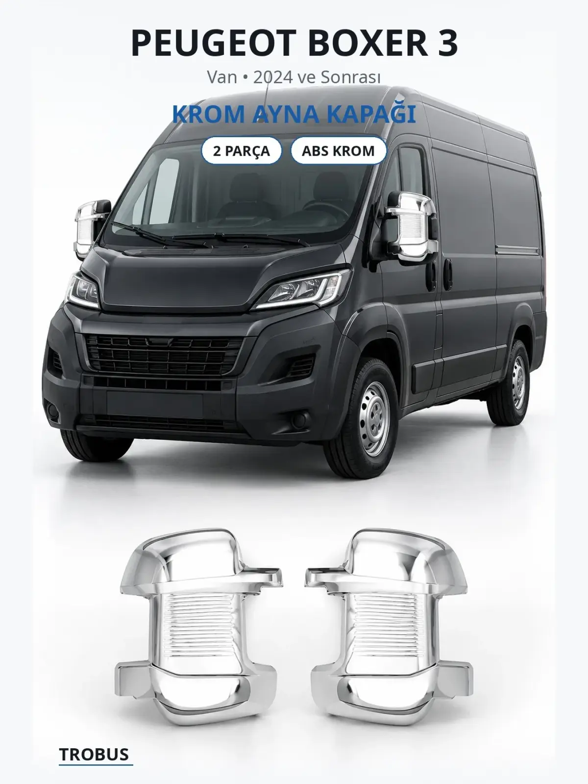 Peugeot Boxer 3 krom ayna kapağı 1