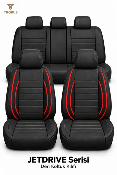 JetDrive Serisi Koltuk Kılıfı (Binek) Siyah Kırmızı