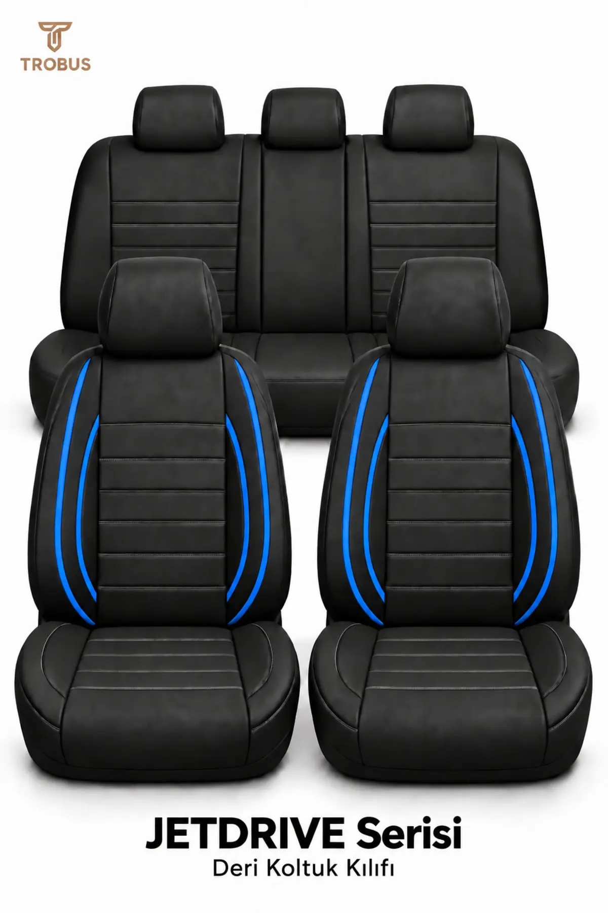 JetDrive Serisi Koltuk Kılıfı (Binek) Siyah Mavi (1)