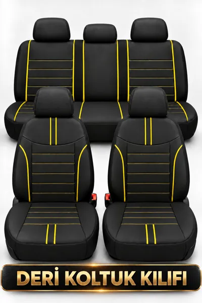 Colorline Sport Serisi Universal Koltuk Kılıfı Siyah Sarı