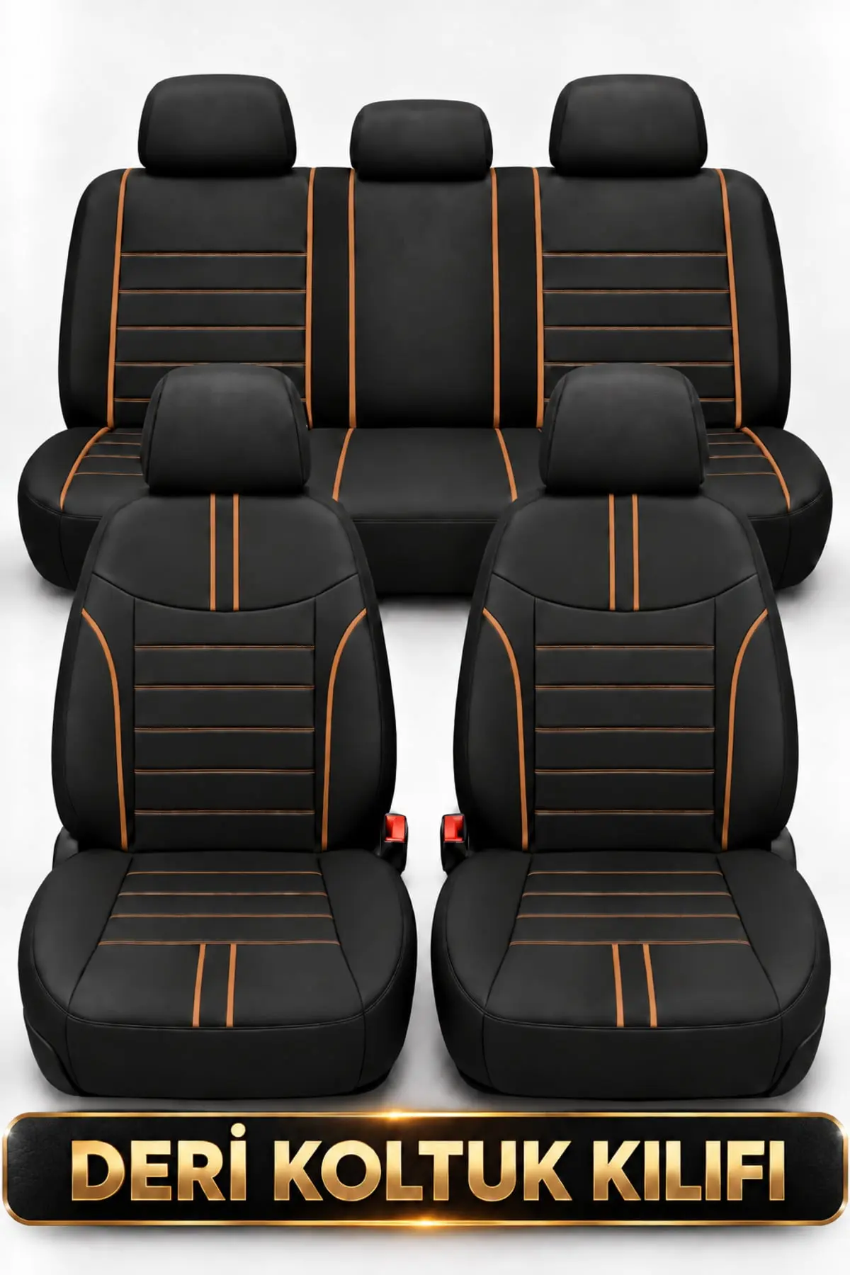 Colorline Sport Serisi Universal Koltuk Kılıfı Siyah Taba (1)
