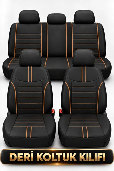 Colorline Sport Serisi Universal Koltuk Kılıfı Siyah Taba