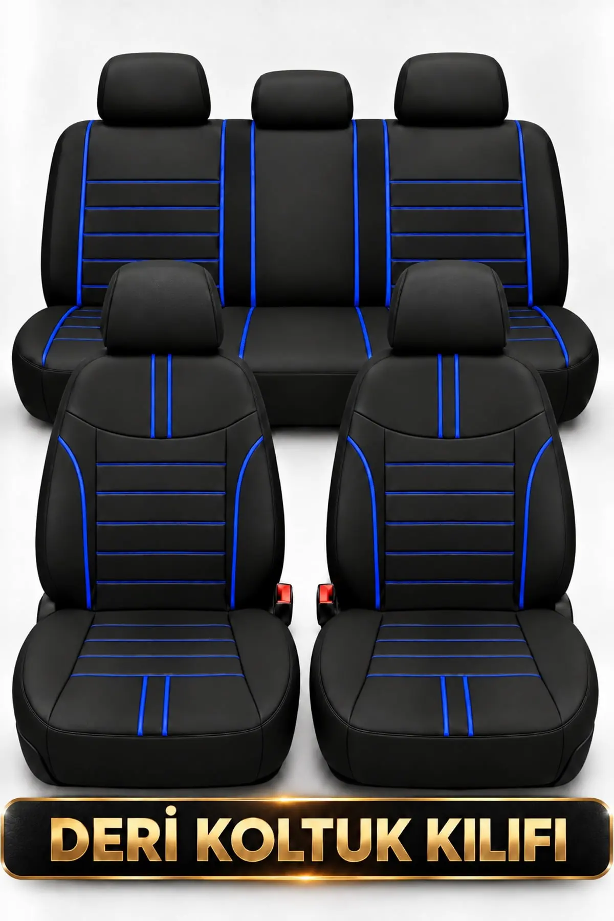 Colorline Sport Serisi Universal Koltuk Kılıfı Siyah Mavi (1)