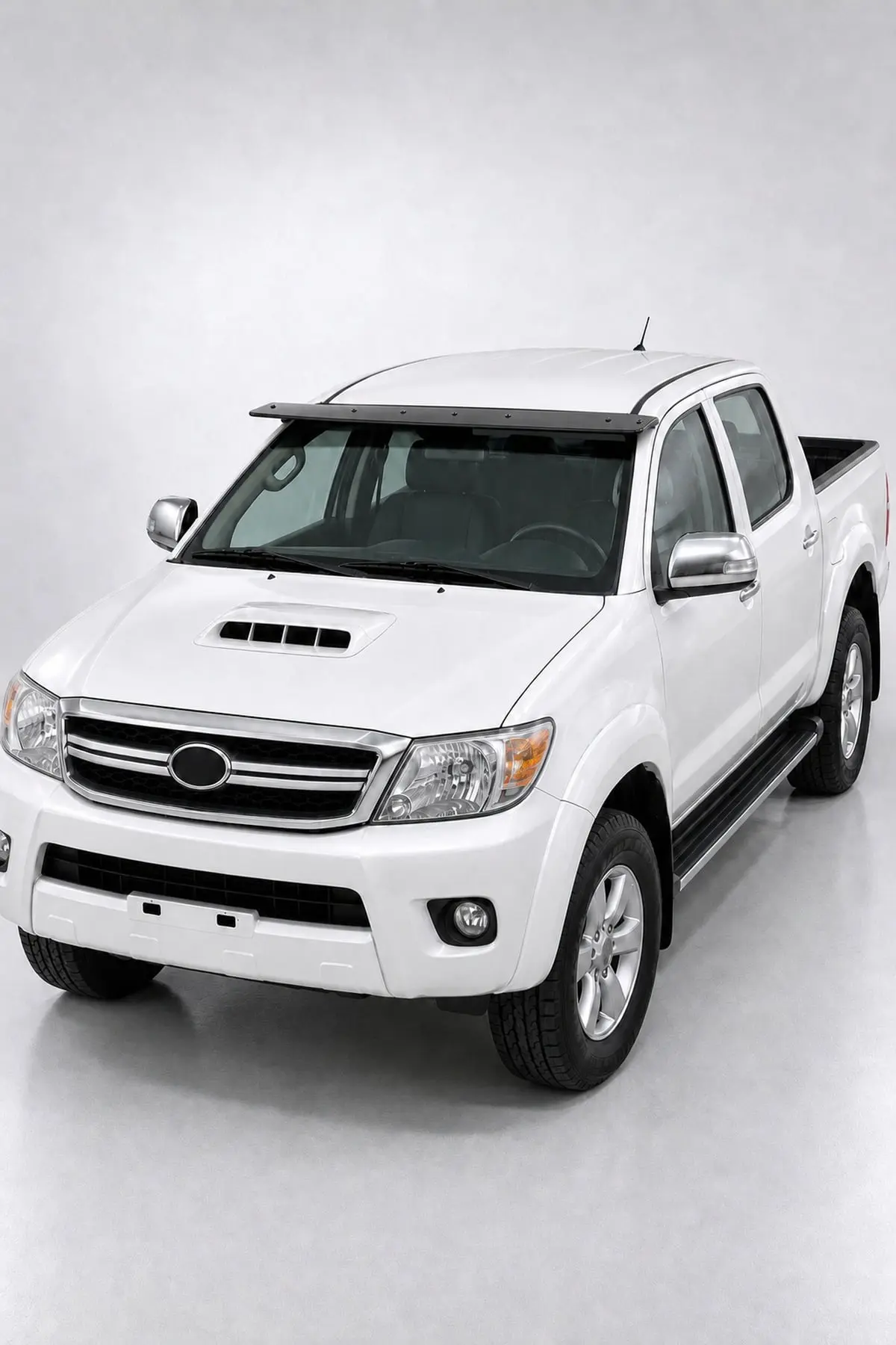 Toyota Hilux 2006-2012 Uyumlu Ön Cam Dış Güneşlik (Sunvisor) ABS Siyah (1)