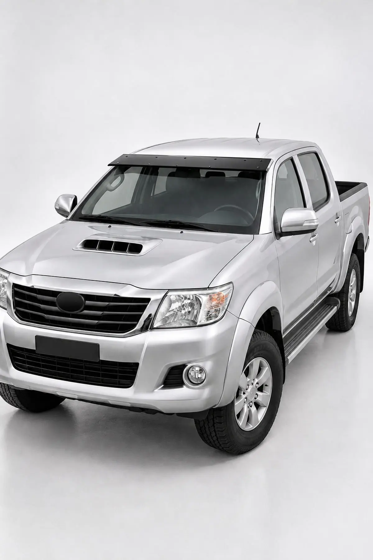 Toyota Hilux 2012-2015 Uyumlu Ön Cam Dış Güneşlik (Sunvisor) ABS Siyah (1)