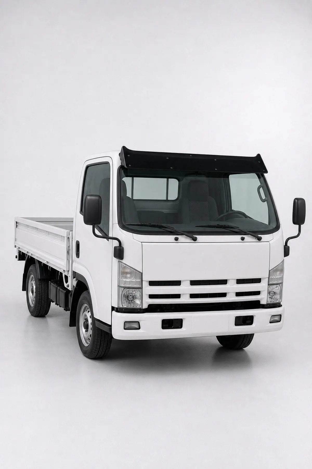 Isuzu NPR 2007-2010 Uyumlu Ön Cam Dış Güneşlik (Sunvisor) ABS Siyah (1)