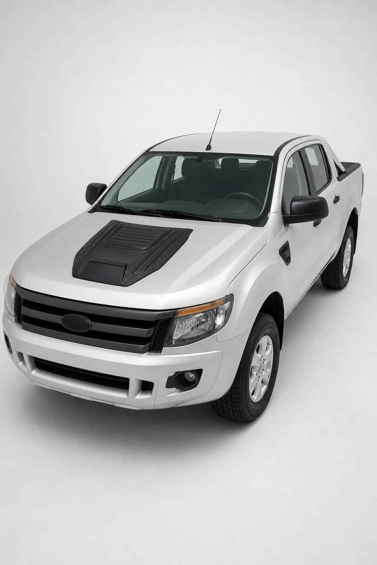 Ford Ranger 2011-2015 Uyumlu Ön Kaput Scoop Havalandırma 1 Parça ABS Mat Siyah (1)