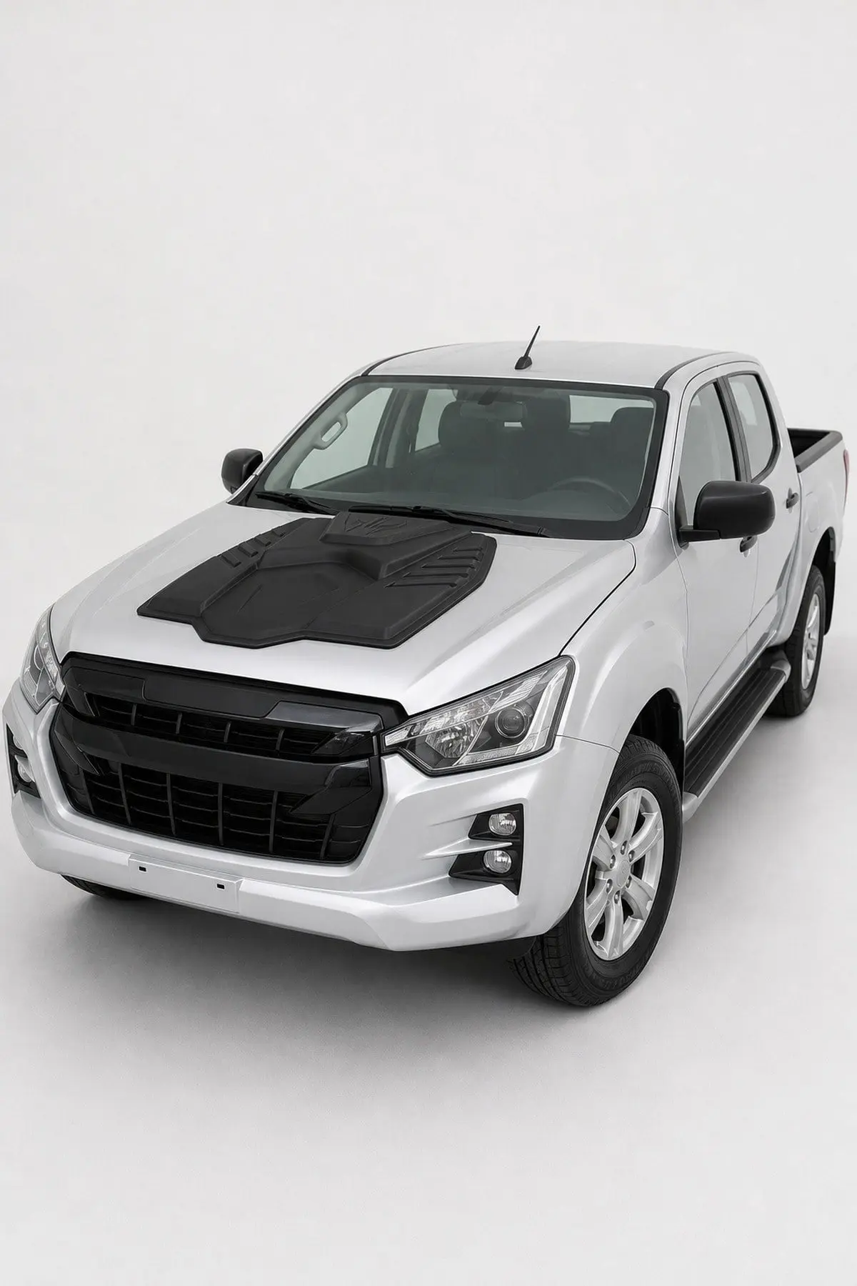 Isuzu D-Max 2012-2019 Uyumlu Ön Kaput Scoop 1 Parça ABS Mat Siyah (1)
