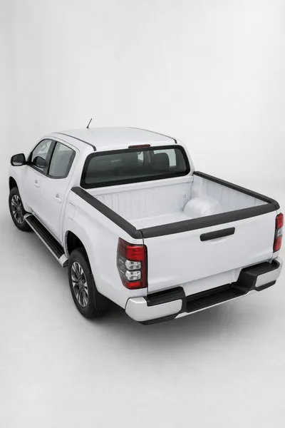 Mitsubishi L200 2019 ve Sonrası Uyumlu Kasa Kenar Koruması 3 Parça ABS Mat Siyah