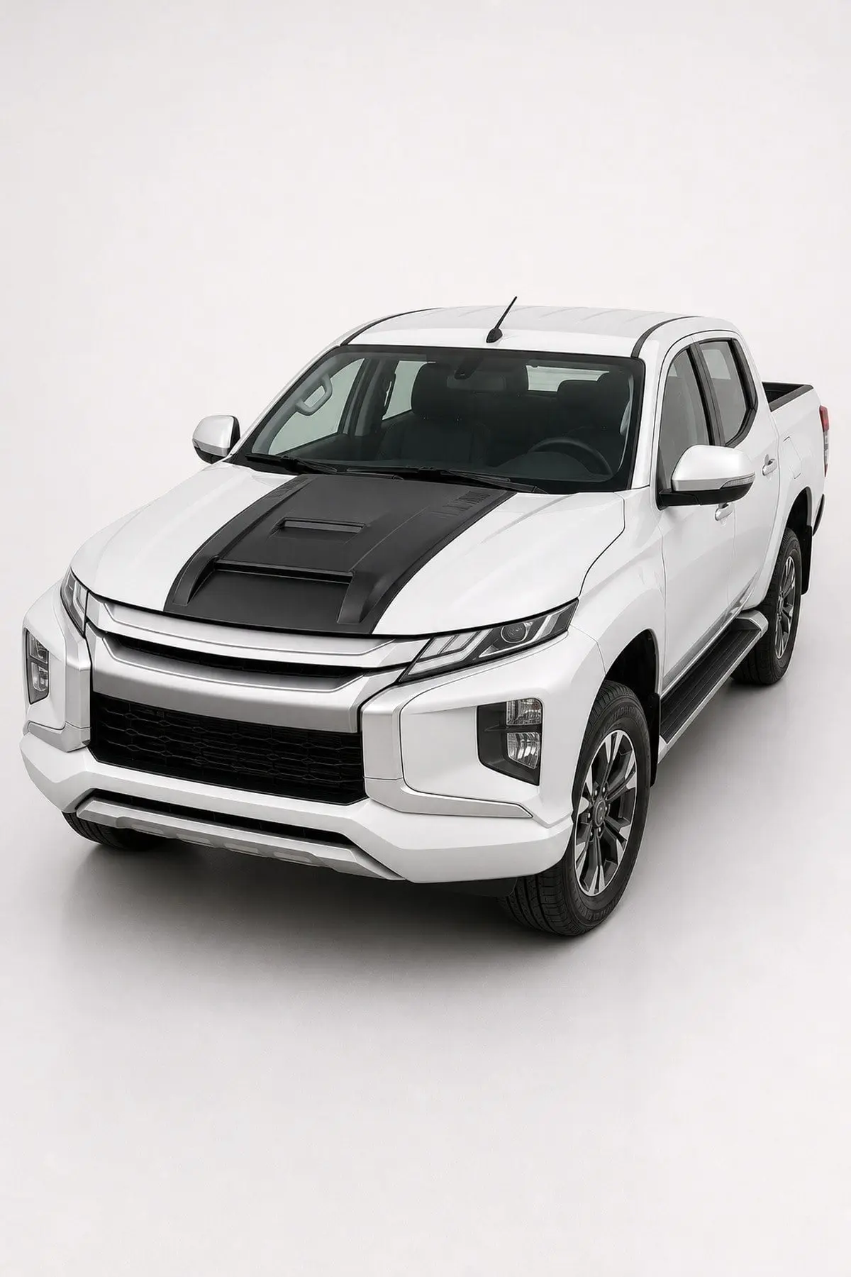 Mitsubishi L200 2019 ve Sonrası Uyumlu Ön Kaput Scoop 1 Parça ABS Mat Siyah (1)