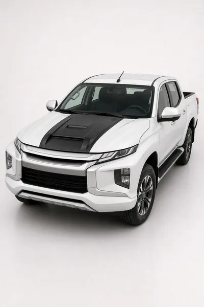Mitsubishi L200 2019 ve Sonrası Uyumlu Ön Kaput Scoop 1 Parça ABS Mat Siyah
